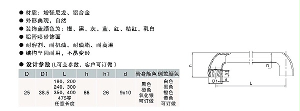 欧拓定制管状拉手,铝合金长拉手,内波纹手轮,背波纹手轮,椭圆拉手,胶木拉手,方形拉手